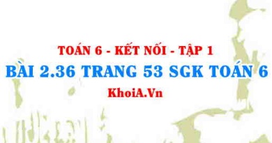 Bài 2.36 trang 53 SGK Toán 6 tập 1 Kết nối tri thức